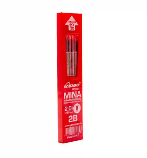 Minas 2 Mm Gipao Tarro Rojo 2b (gp-620)