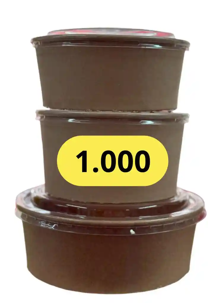 Bowl Bamboo 1000 Cc X 10 Unds