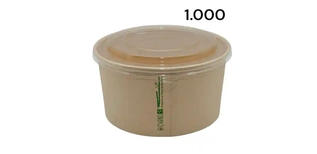 Bowl Bamboo 1000 Cc X 10 Unds