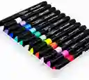 Marcador Gipao Grafico Estuche X12 Colores Linea Black (gp-275)