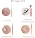 Set Manicure Kit Aseo Personal Profesional Estuche Viajero Color Rosado X18 Piezas