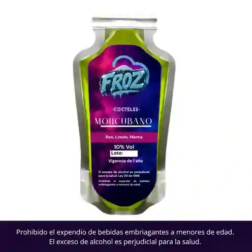 Coctel Y/o Granizado Mojicubano (ron,limon Y Menta) 250 Ml 10% Vol