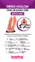 Arnes Hueco Unisex Hollow Dildo 15cms Doble Penetracion Lovetoy