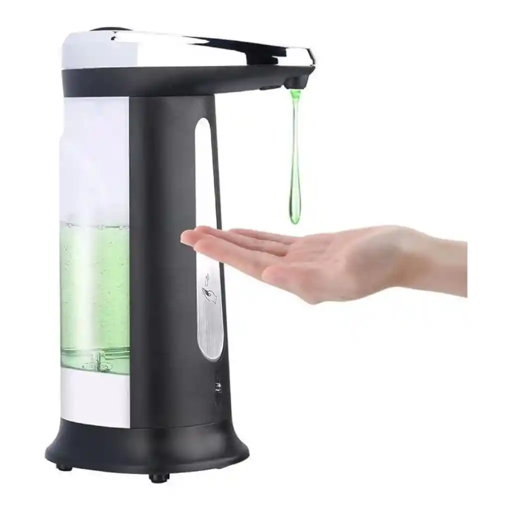 Dispensador De Gel Antibacterial/jabón Líquido Automático Aluminio 400 Ml