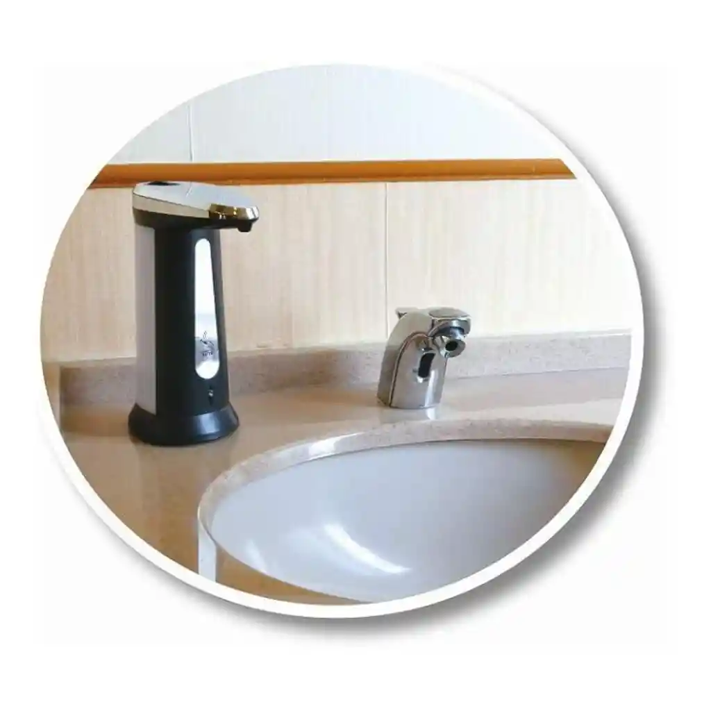 Dispensador De Gel Antibacterial/jabón Líquido Automático Aluminio 400 Ml