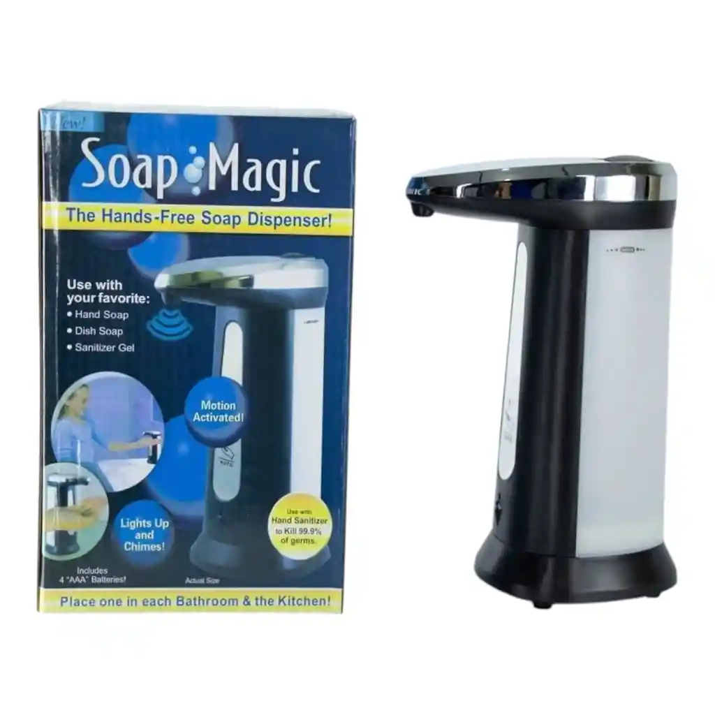 Dispensador De Gel Antibacterial/jabón Líquido Automático Aluminio 400 Ml