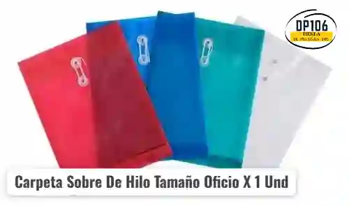 Carpeta Sobre De Hilo Tamaño Oficio X 1 Und