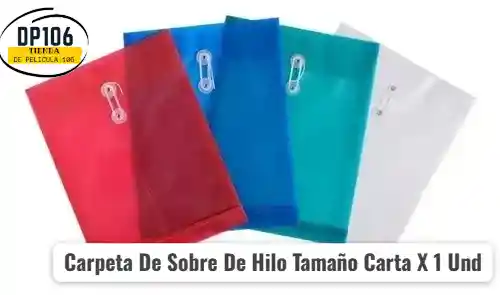 Carpeta De Sobre De Hilo Tamaño Carta X 1 Und
