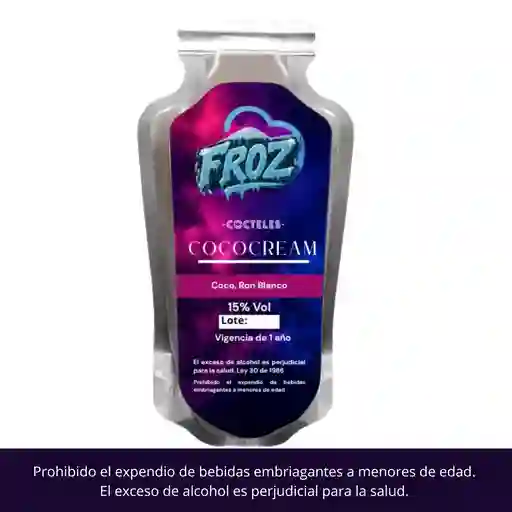 Coctel Y/o Granizado Cococream (coco Y Ron Blanco) Cremoso 250ml 15% Vol