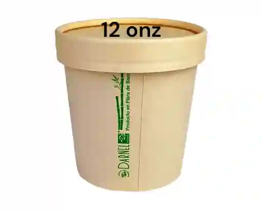 Envase Bambo 12 Onz Con Tapa X 10 Unds