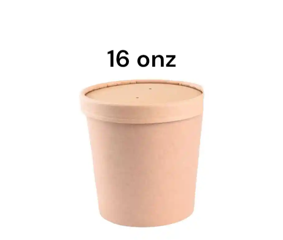 Envase Bambo 16 Onz Con Tapa X 10 Unds