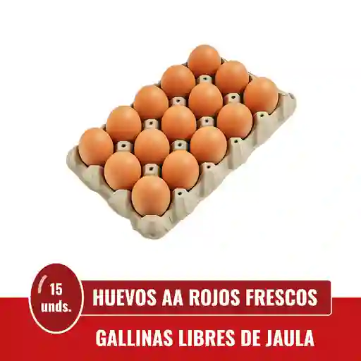 Huevos Doble A Rojos X 15 Unds
