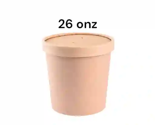Envase Bambo 26 Onz Con Tapa X 10 Unds