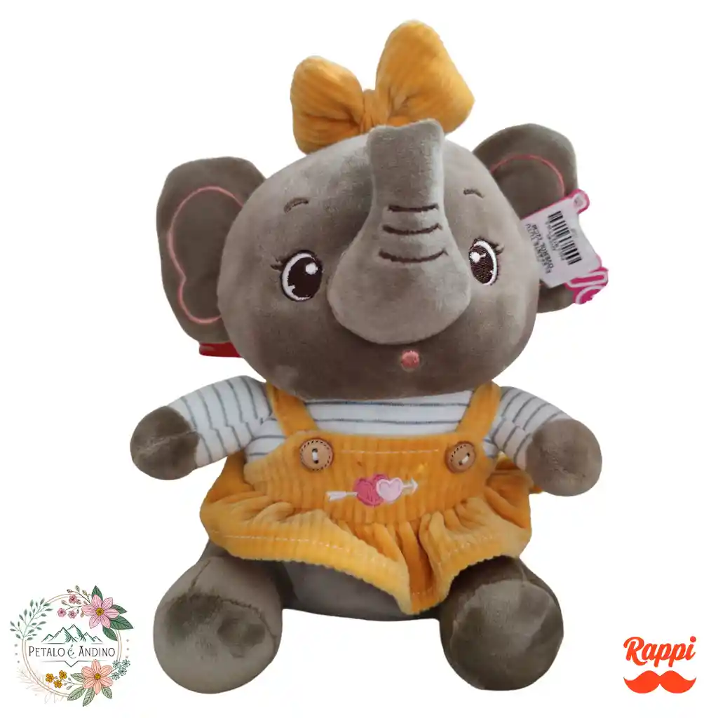 Peluche Elefantita Coqueta De Jardín