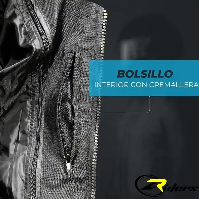 Chaqueta Moto Gp Proteccion Joroba Cuero Lona Antifriccion Disponible Talla L, M Y Xl