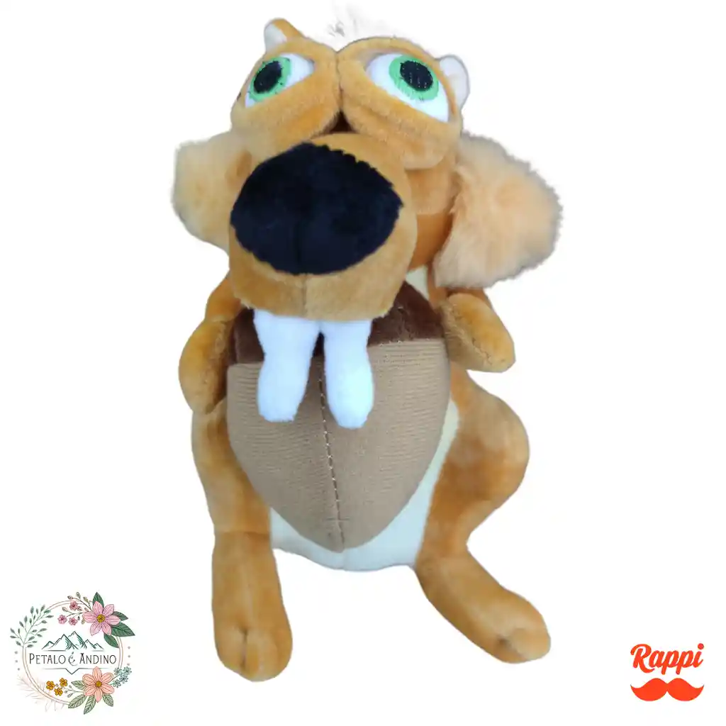 Peluche Scrat De La Era De Hielo Con Su Bellota