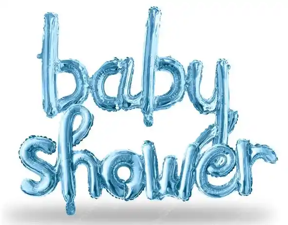 Globo Baby Shower Azul Metalizado