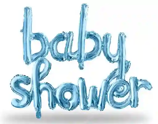Globo Baby Shower Azul Metalizado