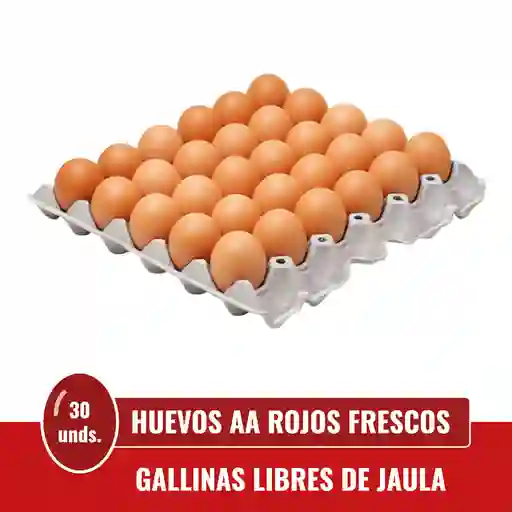 Huevos Doble A Rojos X 30 Unds