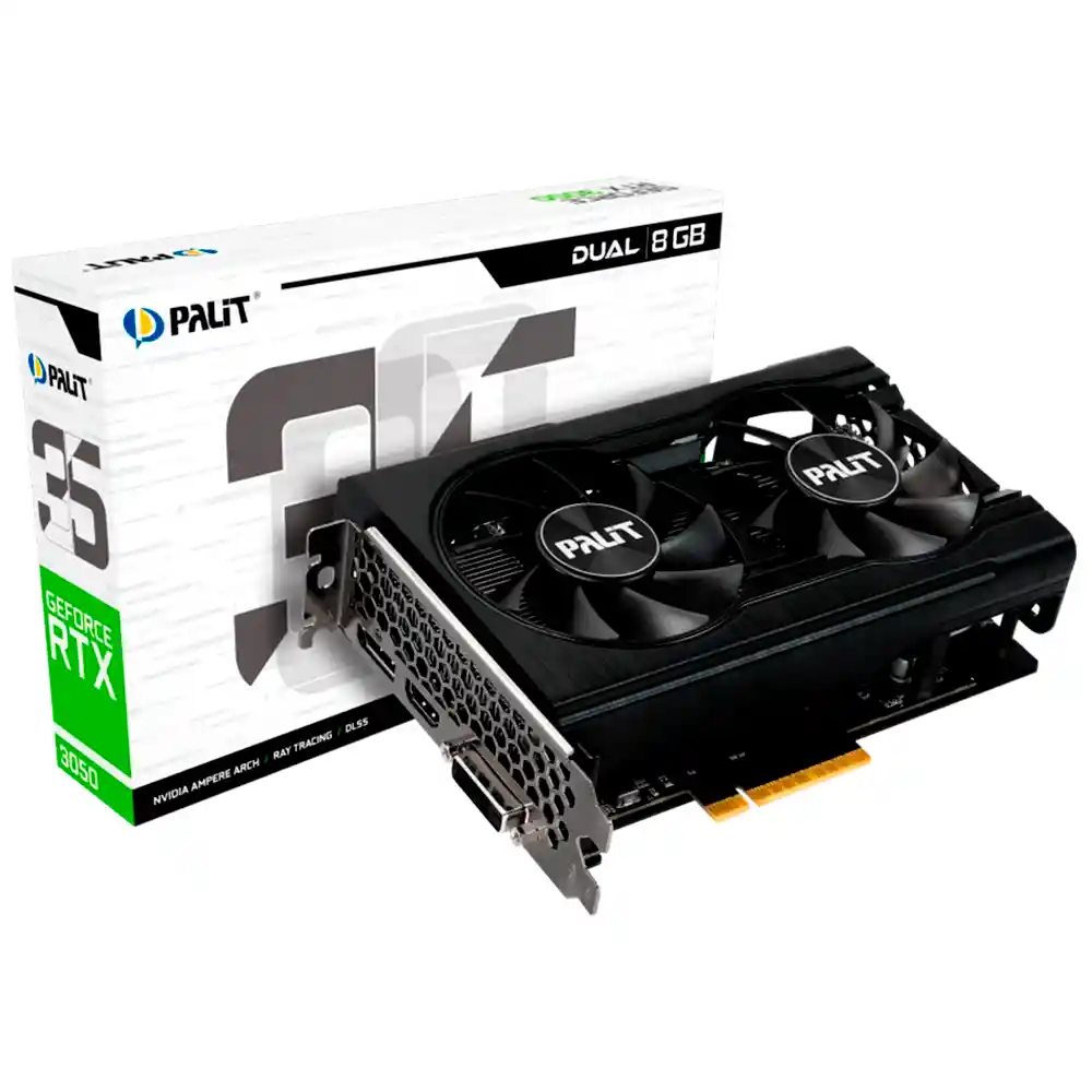 Tarjeta De Vídeo Palit Geforce Rtx 3050 Dual Gddr6 8gb