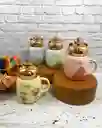 Mug Taza Coleccionable Osito Tapa Corona Kawaii Pocillo Cerámica Oso