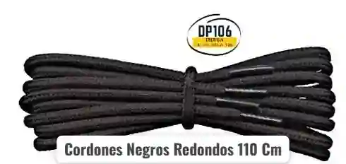 Cordones Negros Redondos 110 Cm