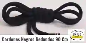 Cordones Negros Redondos 90 Cm