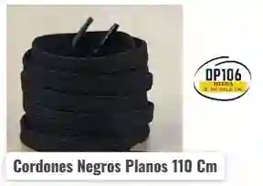 Cordones Negros Planos 110 Cm