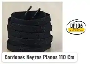 Cordones Negros Planos 110 Cm