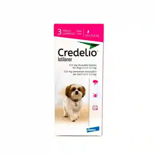 Credelio 112mg Caja X 3 Tab 2.5-5.5kg