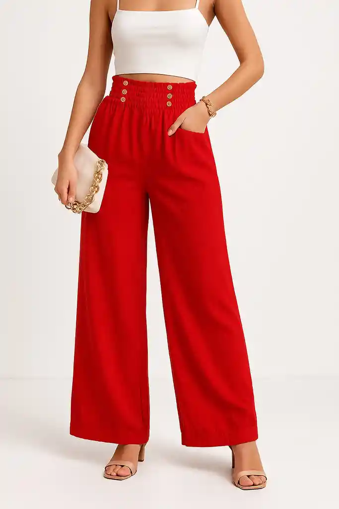 Pantalon Chalis “scarlet Elegance”