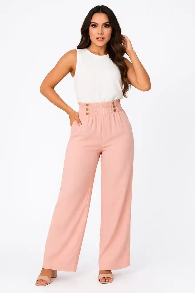🌸✨ Pantalón Palazzo "rose Chic" ✨🌸