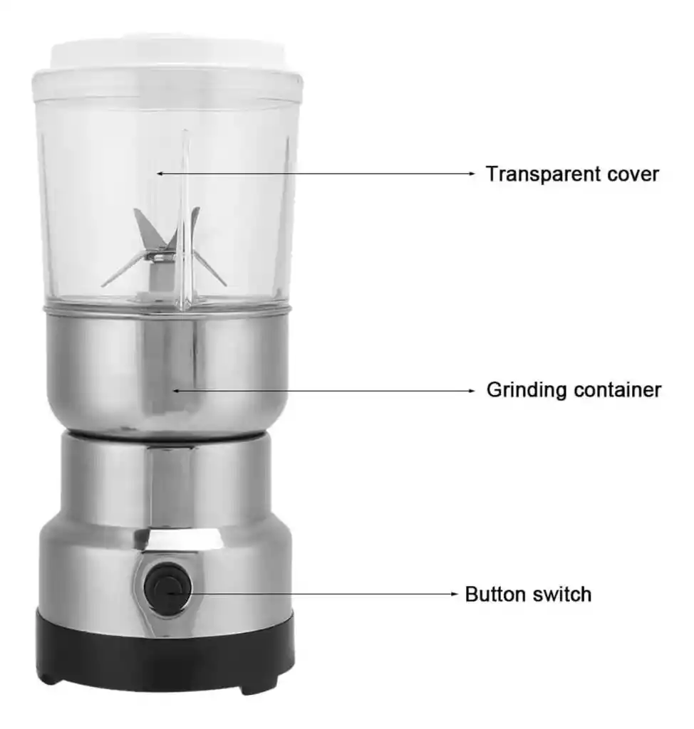 Molino Moledor Eléctrico 2 En 1 Grande Café Especias