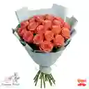 24 Rosas Color Salmon