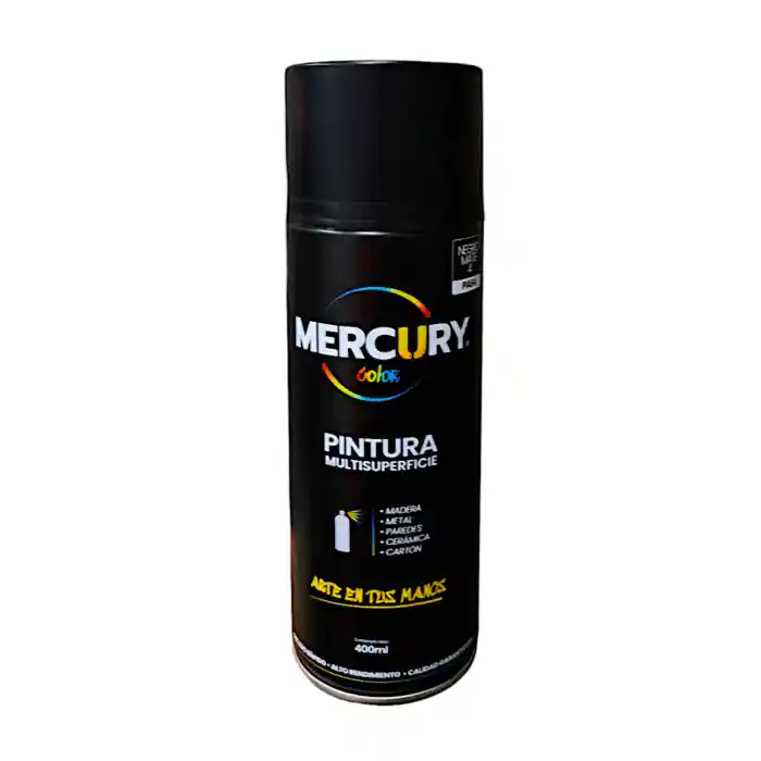 Pintura En Aerosol Negro Mate Mercury