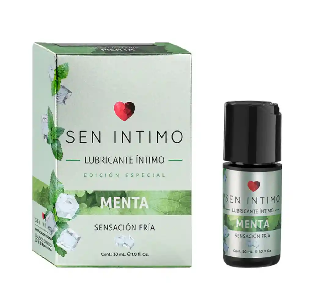 Lubricante Sen Íntimo Menta 30 Ml Sensación Fría Edición Especial Lubricante Menta