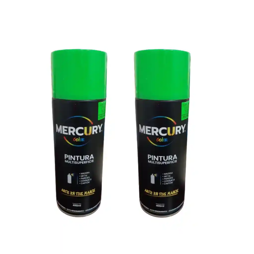 2 Und. Pintura En Aerosol Verde Fluorescente