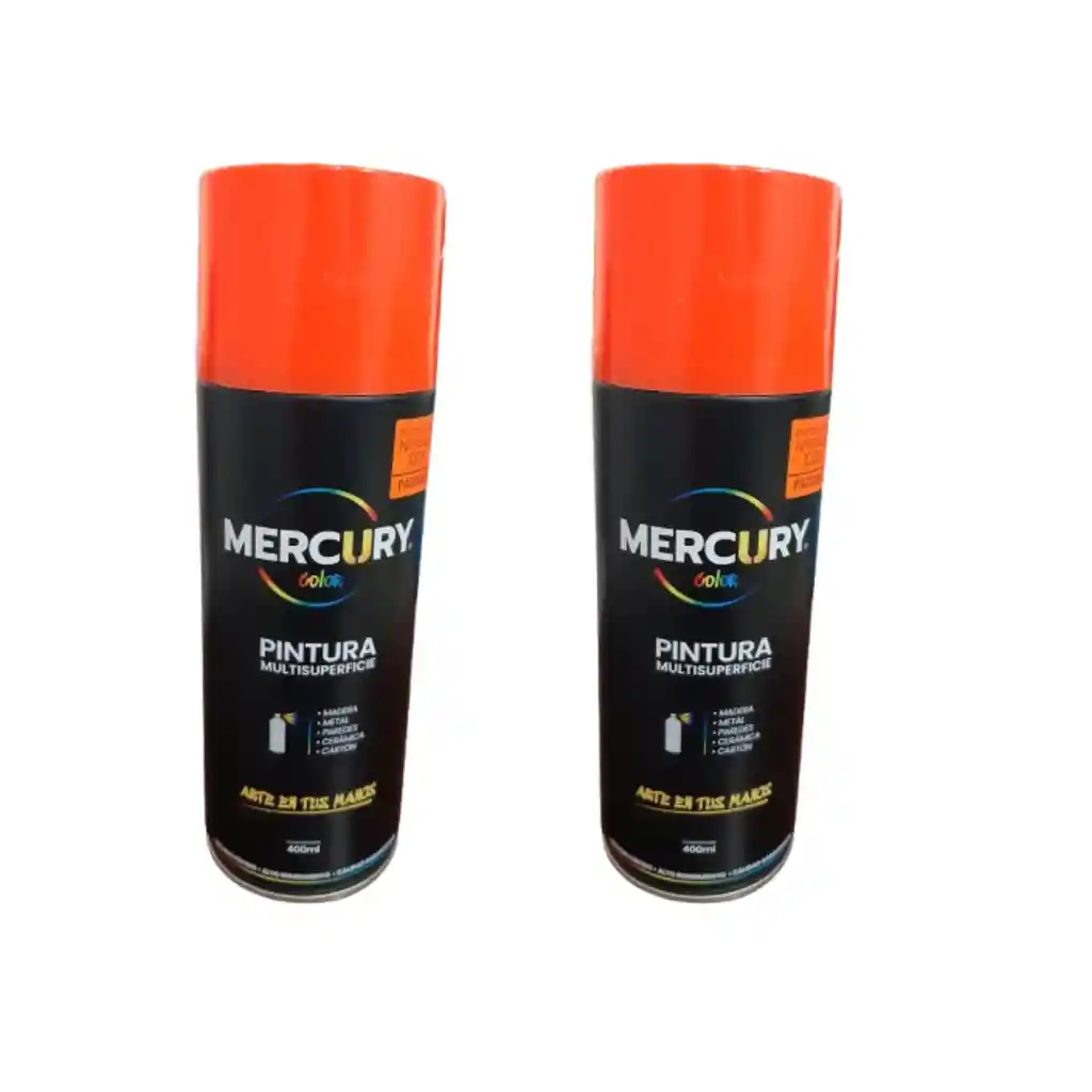 2 Und. Pintura En Aerosol Naranja Fluorescente
