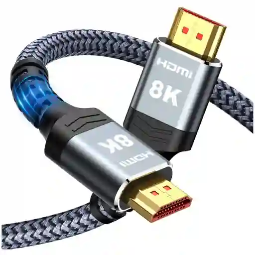 Cable Hdmi 2.1 8k Trenzado 3m Chapado Oro 3d 4k/120hz 48gbps