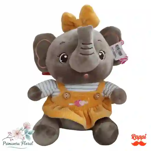 Peluche Elefantita Coqueta De Jardín