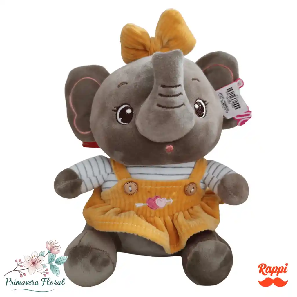 Peluche Elefantita Coqueta De Jardín