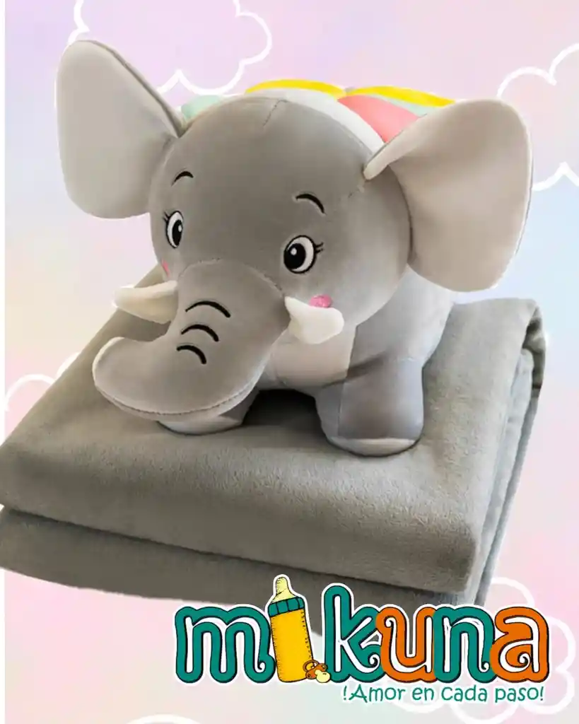 Peluche Con Cobija Elefante