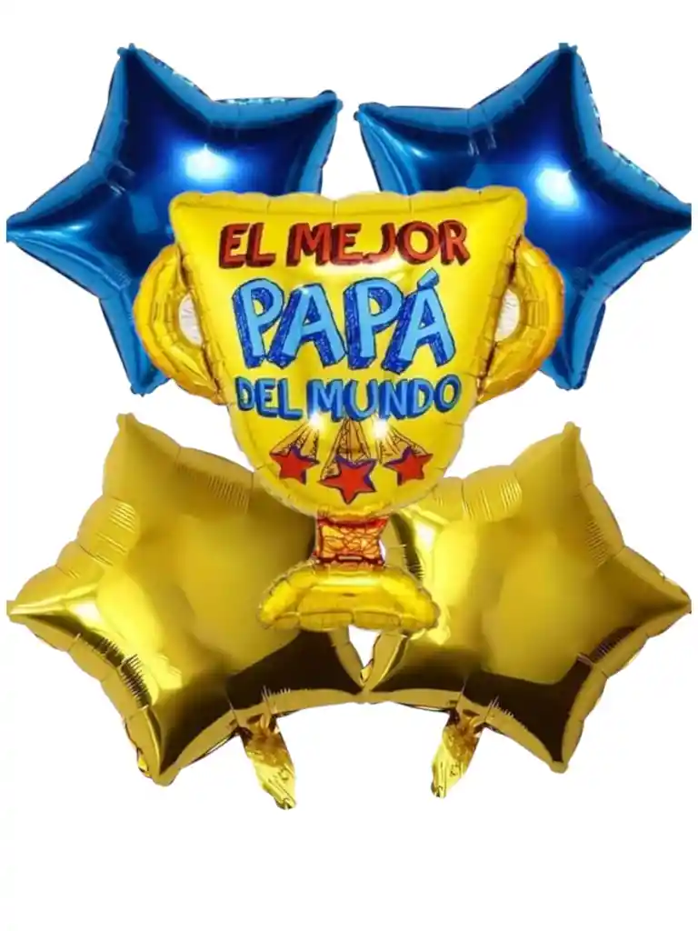 Globos Metalizados El Mejor Papa Del Mundo Copa Fiesta