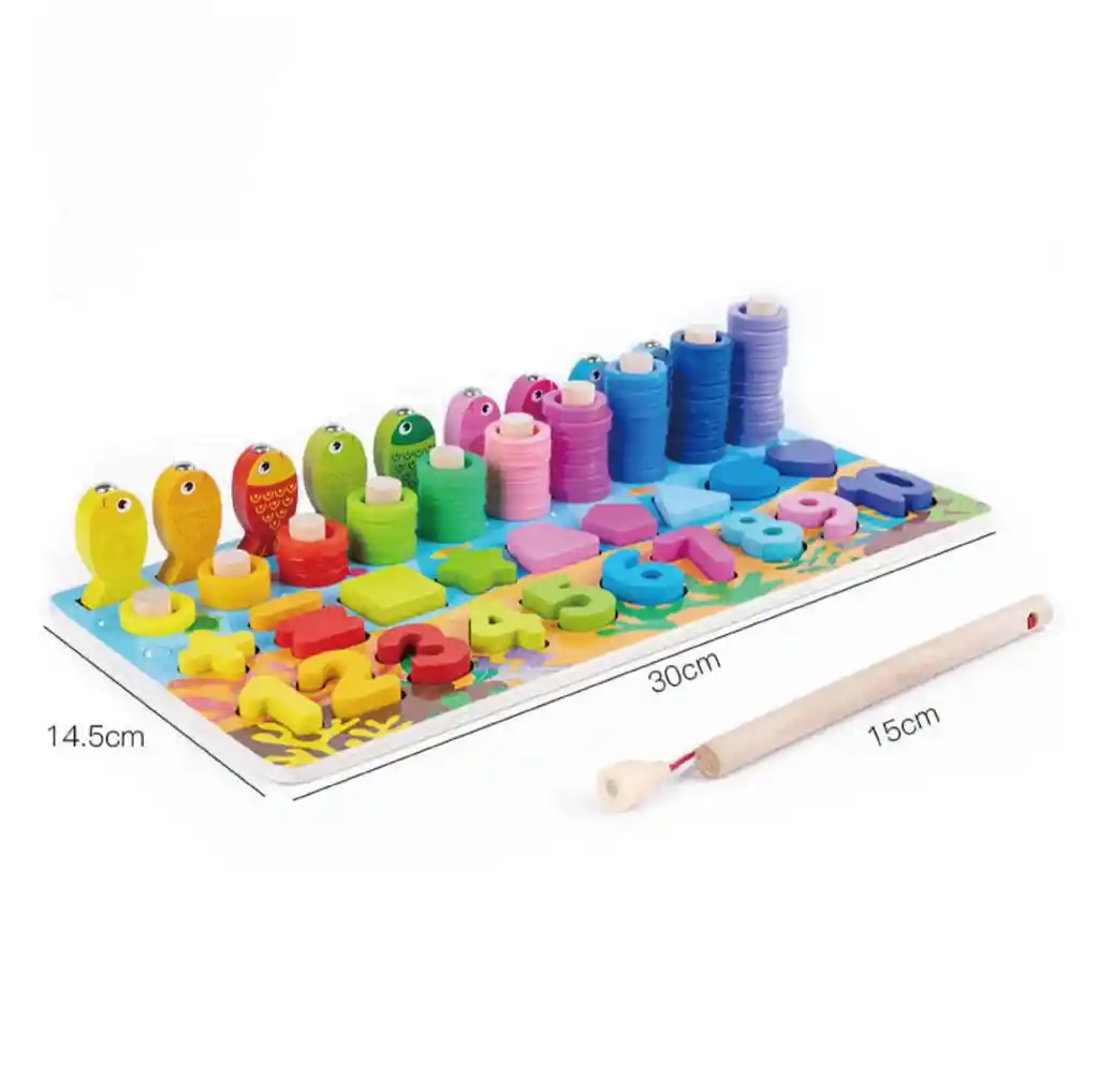 Juego Didactico Juego Pesca Abaco Numeros Figuras Estimulacion Niños