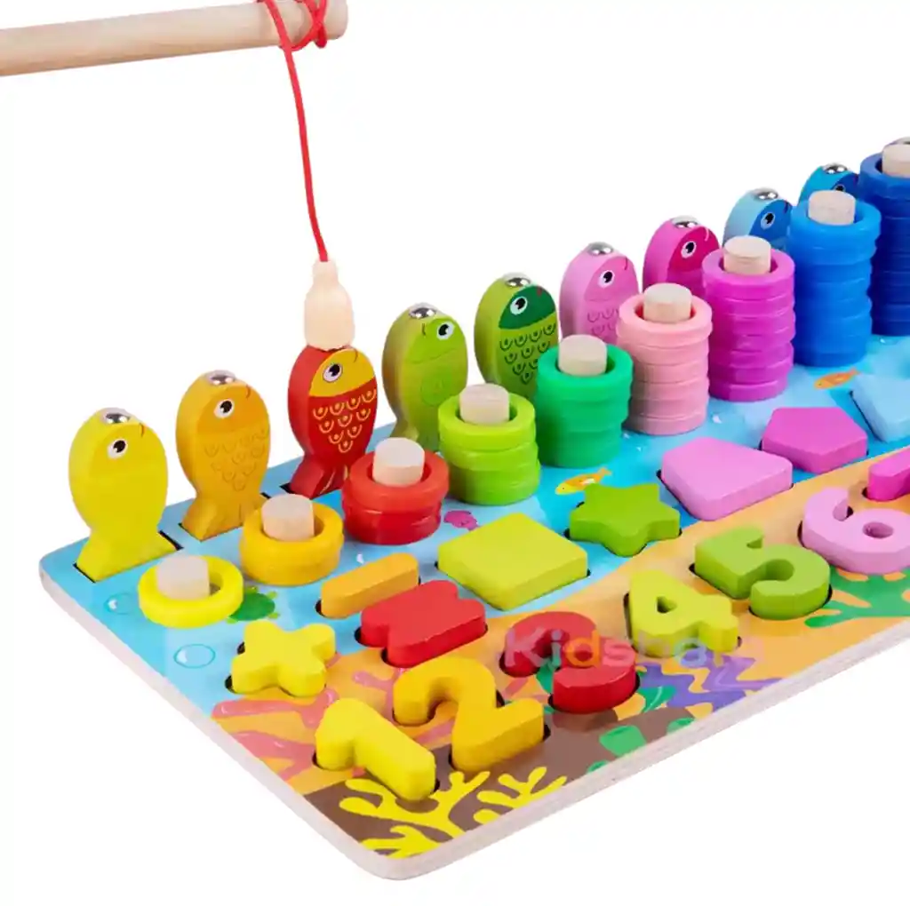 Juego Didactico Juego Pesca Abaco Numeros Figuras Estimulacion Niños