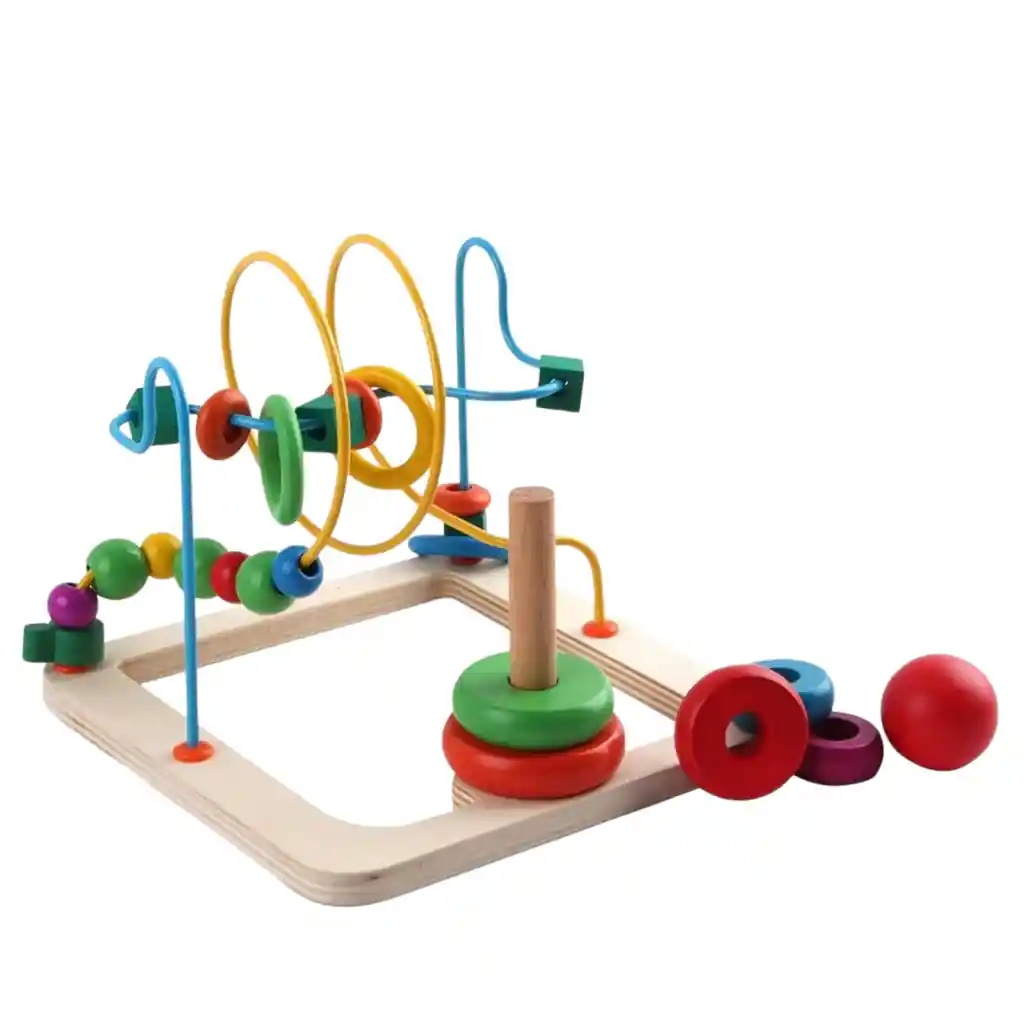 Juego Didactico Laberinto Y Torre Arcoiris Encajable Juguete Estimulacion Niños