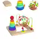 Juego Didactico Laberinto Y Torre Arcoiris Encajable Juguete Estimulacion Niños
