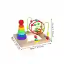 Juego Didactico Laberinto Y Torre Arcoiris Encajable Juguete Estimulacion Niños