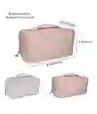 Cosmetiquera Tendencia Tipo Bolso Rosada O Beige