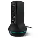 Estación De Carga Usb 3.0 De 4 Puertos 30w, Xtech Xta-195
